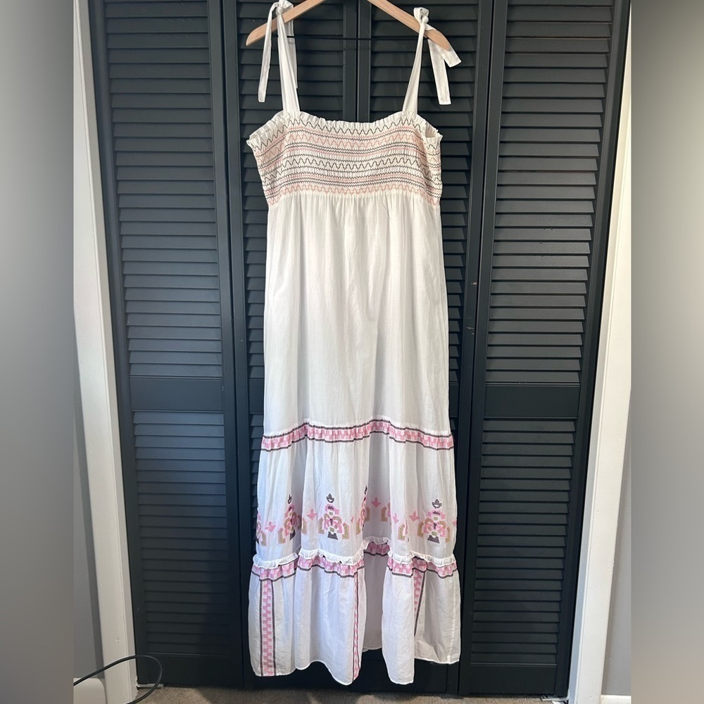 Alice by Temperley Maxi Dress Embroidered Details Womens Size 8 Spring Boho - Picture 3 of 11